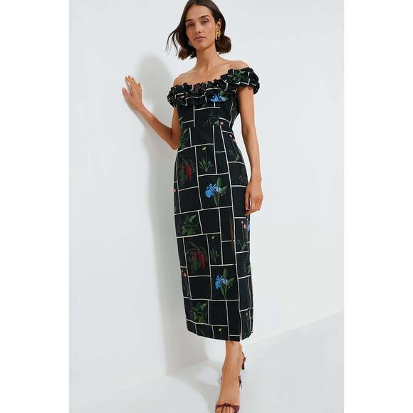 TUCKERNUCK Black Fresher Buds Suze Dress Size 4 NWT Retail $198 Tuckernuck - Picture 4 of 6